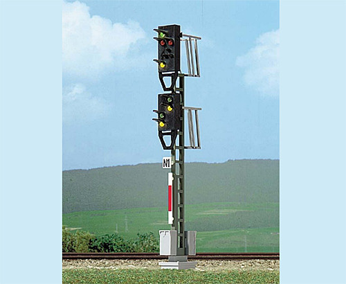 Busch 5806 - Hauptsignal mit Vorsignal 8 LEDs für alle vorbildgetreuen Anzeigefunktionen