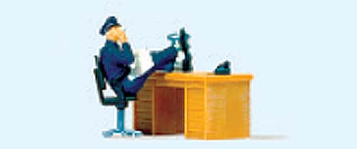 Preiser 29089 - Sitzender Polizist USA
