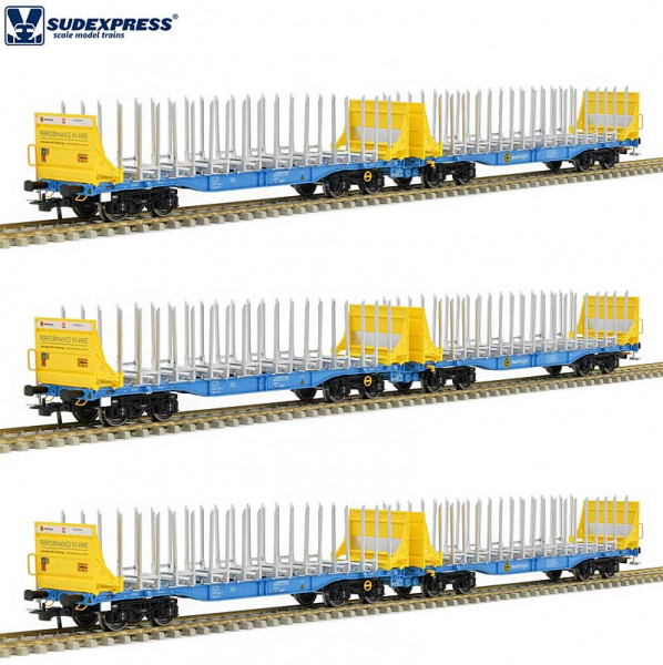 Sudexpress S4657003 - ÖBB Set 3-teilig Doppel Transportwagen Wire Stanchion System Sggmrrs 90´ Ep. 6