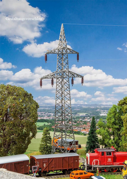 Faller 130898 - 2 Freileitungsmasten (100 kV) 161 x 51 x 312 mm (2 x)