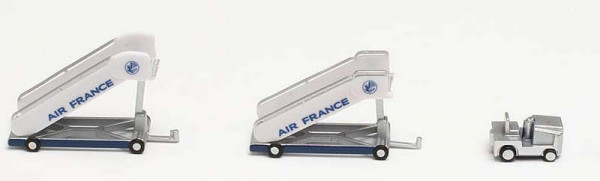 Herpa 571876 - Air France historic passenger stairs (2) with tractor (1)