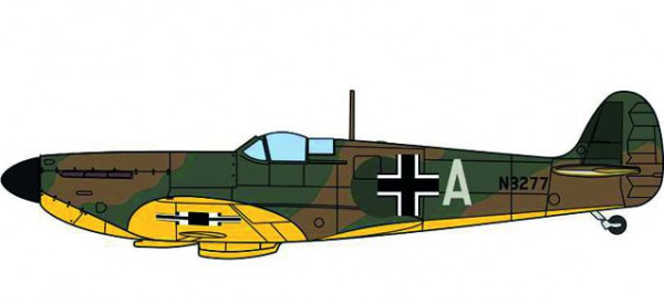 Herpa 81AC086S - Spitfire MK.I - Luftwaffe Beuteflugzeug (ohne Hakenkreuz)