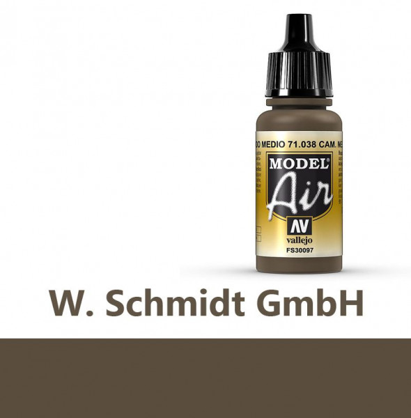 Vallejo 771038 - Model Air Tarnfarbe, Mittelbraun, 17 ml