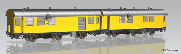 Piko 55919 - DB AG Set /Wohn/Werkstattwagen 3yg gelb Ep.6, Bahnbau AC