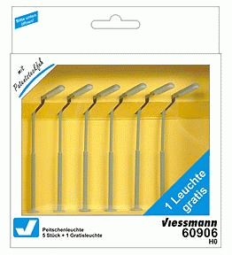 Viessmann 64906 - Peitschenleuchte 5 + 1 Höhe 54 mm