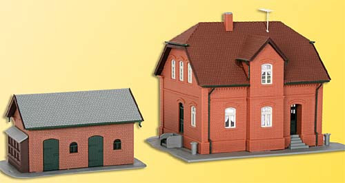 Kibri 38190 - Siedlungshaus "Bottrop" 16,5x13x11,5 cm / 11x6x6,5 cm