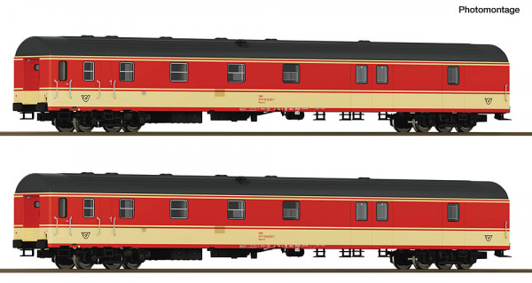 Roco 6200180 - ÖBB 2er Set Bahnpostwagen ÖBB Jaffa DC 45