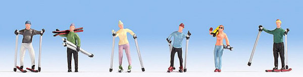 Noch 15827 - Skifahrer, 6 Figuren mit Skiern