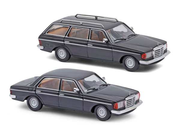Busch 46986 - MB W123 Limo & T Mod schwarz