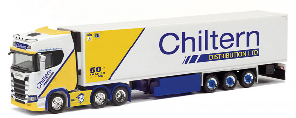 Herpa 316712 - Scania CS 20 HD 6x2 Kühlkoffer-Sattelzug "Chiltern" (GB)