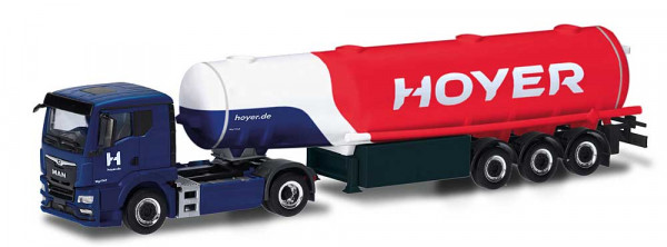 Herpa 318136 - MAN TGS TN Benzintank-Sattelzug "Hoyer"