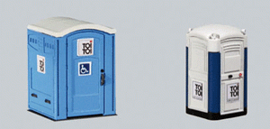 Faller 180543 - Mobile Toilettenkabine TOI TOI