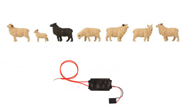Faller 272801 - Set "Schafe" Figuren mit Mini-Sound-Effekt
