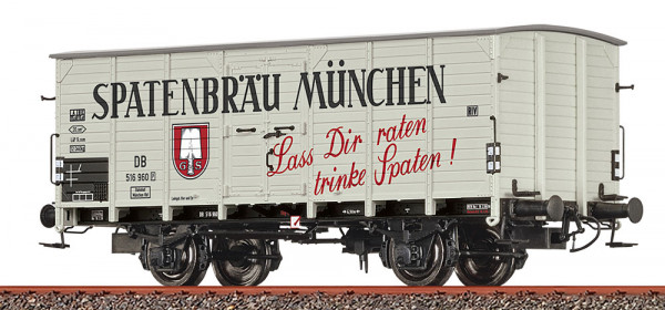 Brawa 50987 - DB gedeckter Güterwagen G10 Ep.3, "Spatenbräu München"