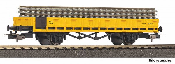Piko 27734 - RLV Niederbordwagen gelb Ep.4, mit Ladegut Betonschwellen