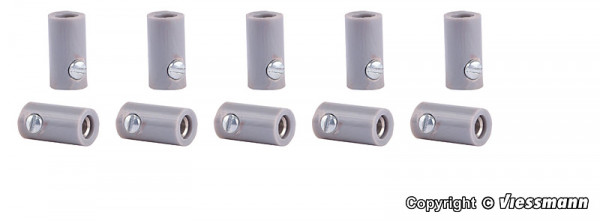 Viessmann 6885 - 10 Muffen, grau