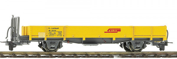 Bemo 2268104 - RhB Bahndienstwagen Niederbordw. Xk-9334 gelb, passend zu Turmtriebwagen