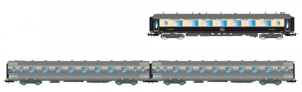 Jouef HJ4214 - SNCF, 3-tlg. Set „Sud Express”, CIWL-Salonwagen + 2 x DEV Inox kurz, Nr. 2/2