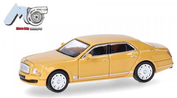 Herpa 87MC000150 - Bentley Mulsanne, gelb (yellow)