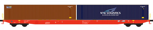 Hobbytrain H23102 - Containerwagen Sggnss´80 RCA Ep.6, beladen mit 2x40ft. Containern "Beacon" und "