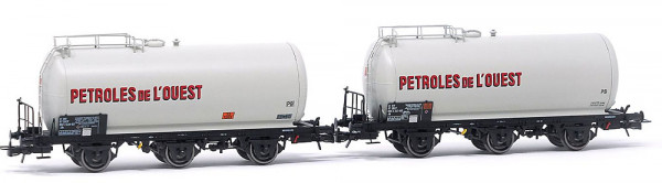Jouef HJ6249 - SNCF Set 2-teilig Kesselwagen 3-achsig Ep.4, "Petroles de LÒuest"