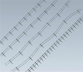 Faller 180432 - Eisenzaun mit Betonpfosten