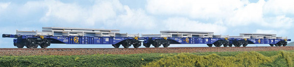 ACME 45152 - FS Set Flachwagen Typ Sgnss 60`Ep.6, mit Stützen für Brammentransporte - Set A