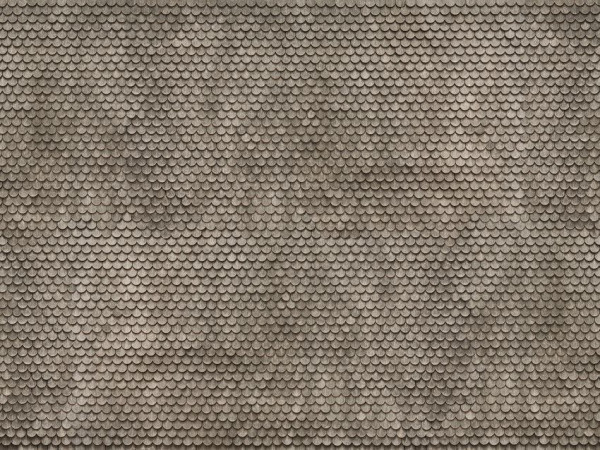 Noch 56691 - 3D-Kartonplatte “Biberschwanz” grau, 25 x 12,5 cm