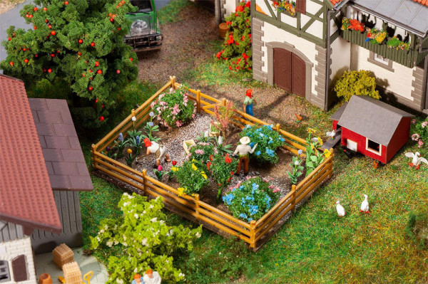 Faller 181276 - Ziergarten mit Blumen und Büschen