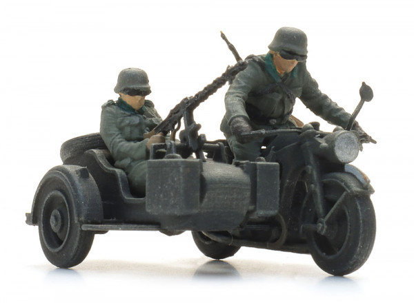 Artitec 6870749 - WM Zündapp mit Beiwagen + 2 Figuren