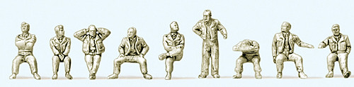 Preiser 16623 - Soldaten in Ausgehuniform US Army ab 1942 9 unbemalte Figuren Bausatz