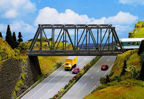 Noch 21320 - Kastenbrücke mit Windverband, steckbar 36cm