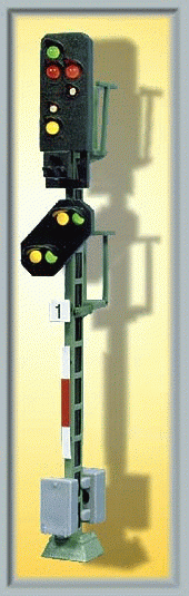 Viessmann 4416 - Licht-Ausfahrsignal mit Vorsignal Höhe: 44 mm mit 10 LEDs Hpo Hp0/Sh1 Hp1 Hp2 Vr0 V