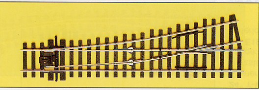 Peco SLE192 - Code75 Weiche links 12*, Länge: 185mm, kleiner Radius 610mm, leitendes Herzstück