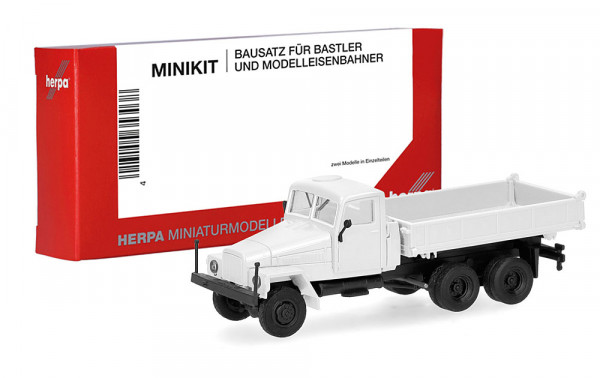 Herpa 014182 - MiniKit: IFA G5 Dreiseitenkipper-LKW dreiachsig weiß