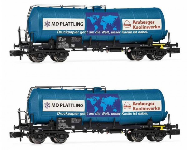 Arnold HN6542 - DB AG Set Keselwagen 4-achsig Zans 2-teilig Ep.5-6, "Amberger Kaolinwerke"