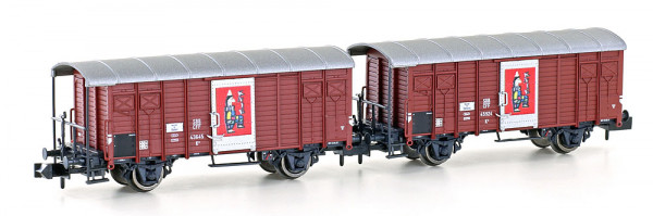 Hobbytrain H24257 - SBB Set 2-teilig gedeckte Güterwagen K3 Ep.3, "Circus Knie"