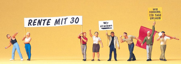 Preiser 10456 - Demonstranten 8 teilig
