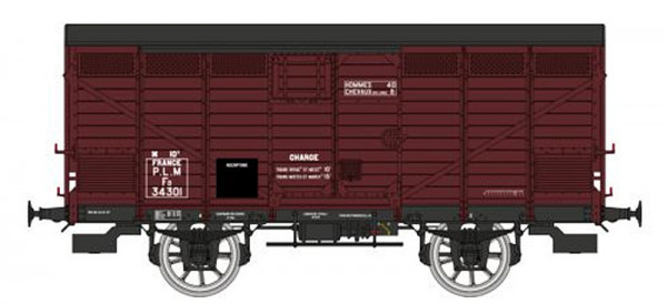 REE WB-744 - PLM gedeckter Güterwagen (ex-10T) braun Ep.2
