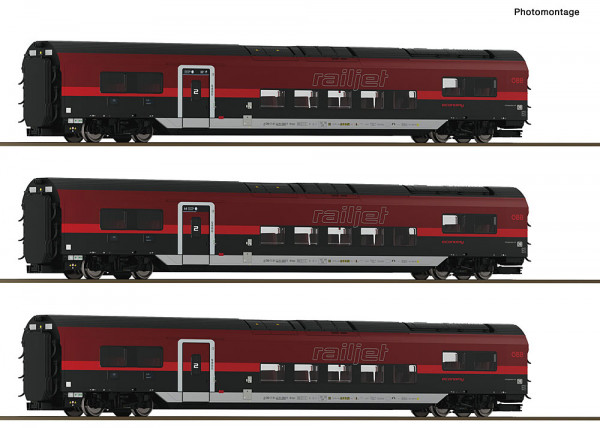 Roco 6220179 - ÖBB 3er Set Railjet ÖBB AC+Innenbeleuchtung E6