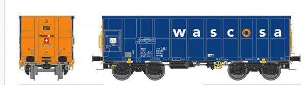 NME 543628 - WASCOSA Off. Güterwag. Eamnos 11,3m "WASCOSA", blau/orange, geänd. Wag.nr. Ep.6