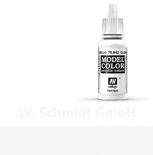 Vallejo 770842 - Model Color Farbe Glanzweiß, Glänzend, 17 ml