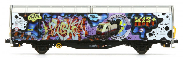 Albert Modell AM245042 - SBB Schiebewandwagen Hbbillns Ep.6, Graffiti-Edition W13plus- Exklusiv