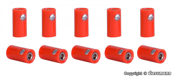 Viessmann 6880 - 10 Muffen, rot