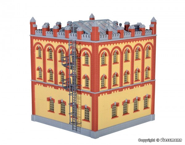 Kibri 39827 - Brauerei Erweiterungsgebäude 13,5x13,5x15,5 cm Zweifarbenspritzgussverfahren und Steck