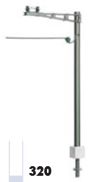 Sommerfeldt 320 - Streckenmast mit Gitterausleger moderne Bauart, 100mm hoch Bausatz