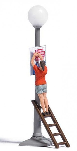 Busch 7908 - Action-Set, Plakataufhängerin