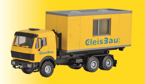 Kibri 16310 - MB LP Wechsellader mit GleisBau Bürocontainer