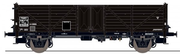 Exacttrain 20351 - SNCF offener Güterwagen Omm34 Klagenfurt Ep.3, mit France Blechtür