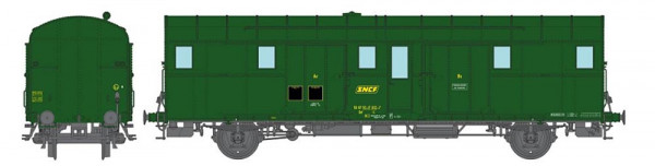 REE VB-334 - SNCF Gepäckwagen OCEM32 grün 301 Ep.4, ohne Aluschlusslichter, 1500 V Kabel, Region Süd